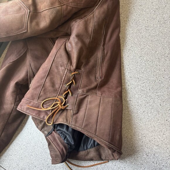 Vintage Walter Dyer Brown Leather Jacket Mens 36 Biker Motorcycle Riding USA - Picture 12 of 16